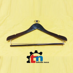 Hanger Kayu Lengkung Look Bar Kepala Ring